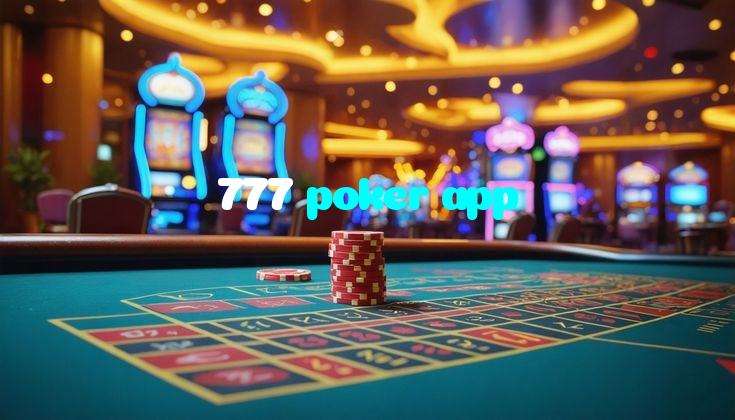 777 poker app casino presented on mobile device in Pakistan with slots and live games